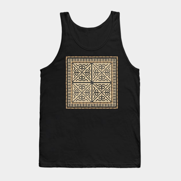 Siberian tribal pattern with plant elements Tank Top by lents